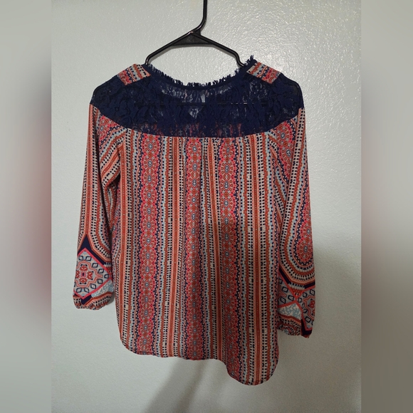 👚3 for $13 Women's Multicolor Patterned Boho Top - Picture 3 of 4